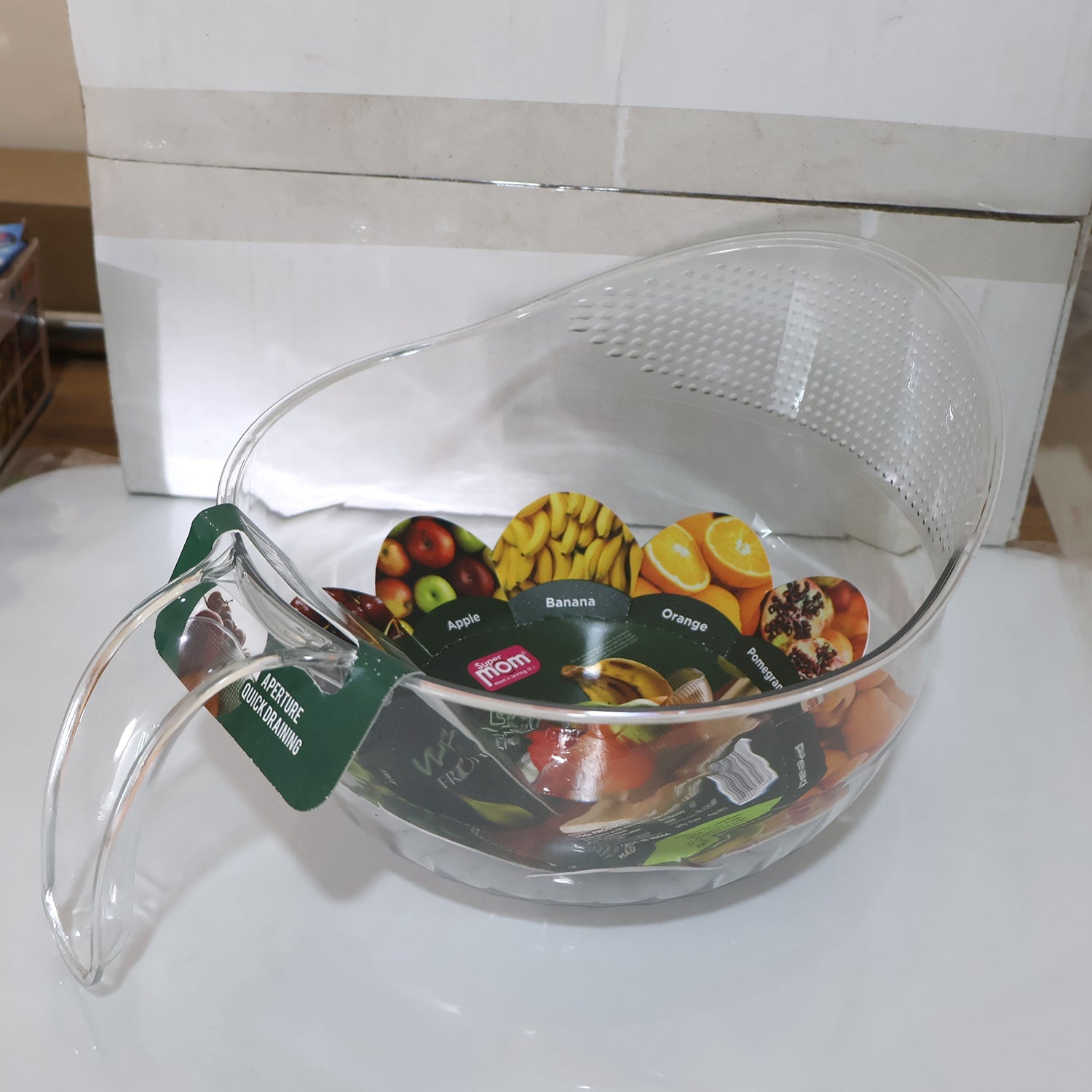 Supermom Multipurpose Transparent Plastic Bowl / Basket with Handle (1 Pc) Supermom Multipurpose Transparent Plastic Bowl / Basket with Handle (1 Pc)